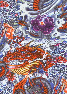 Tasty Tiger dragon tattoo print spandex