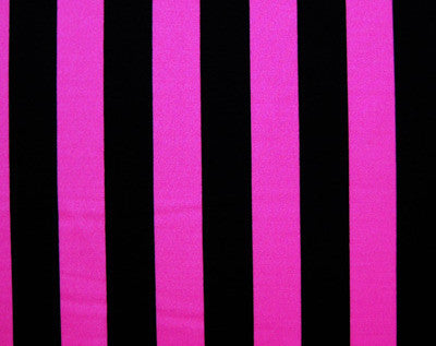 Bold stripes!  Our black and pink striped spandex.